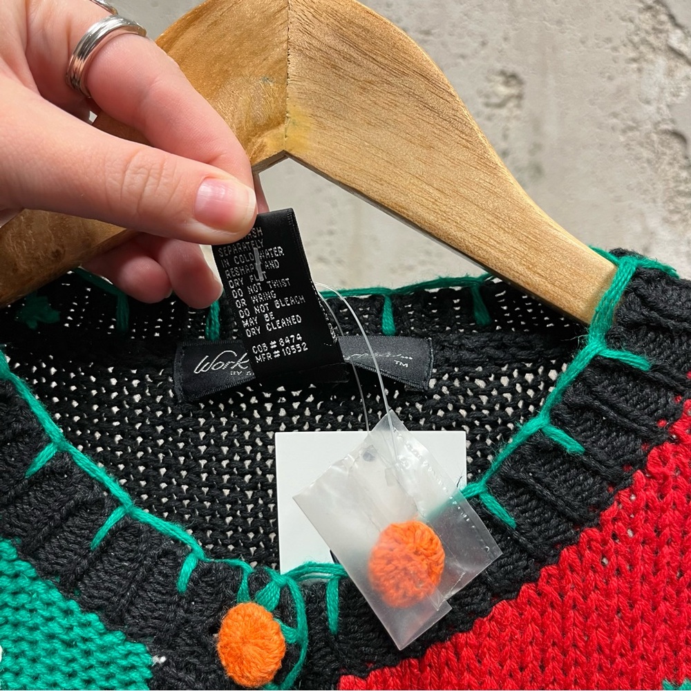 Work In Progress Halloween Patchwork Knitted Witc… - image 5